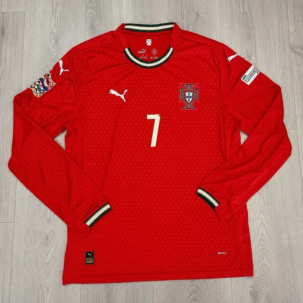 Portugal 2025 RONALDO 7 Home Long Sleeve Soccer Jersey Player Version Men's XL